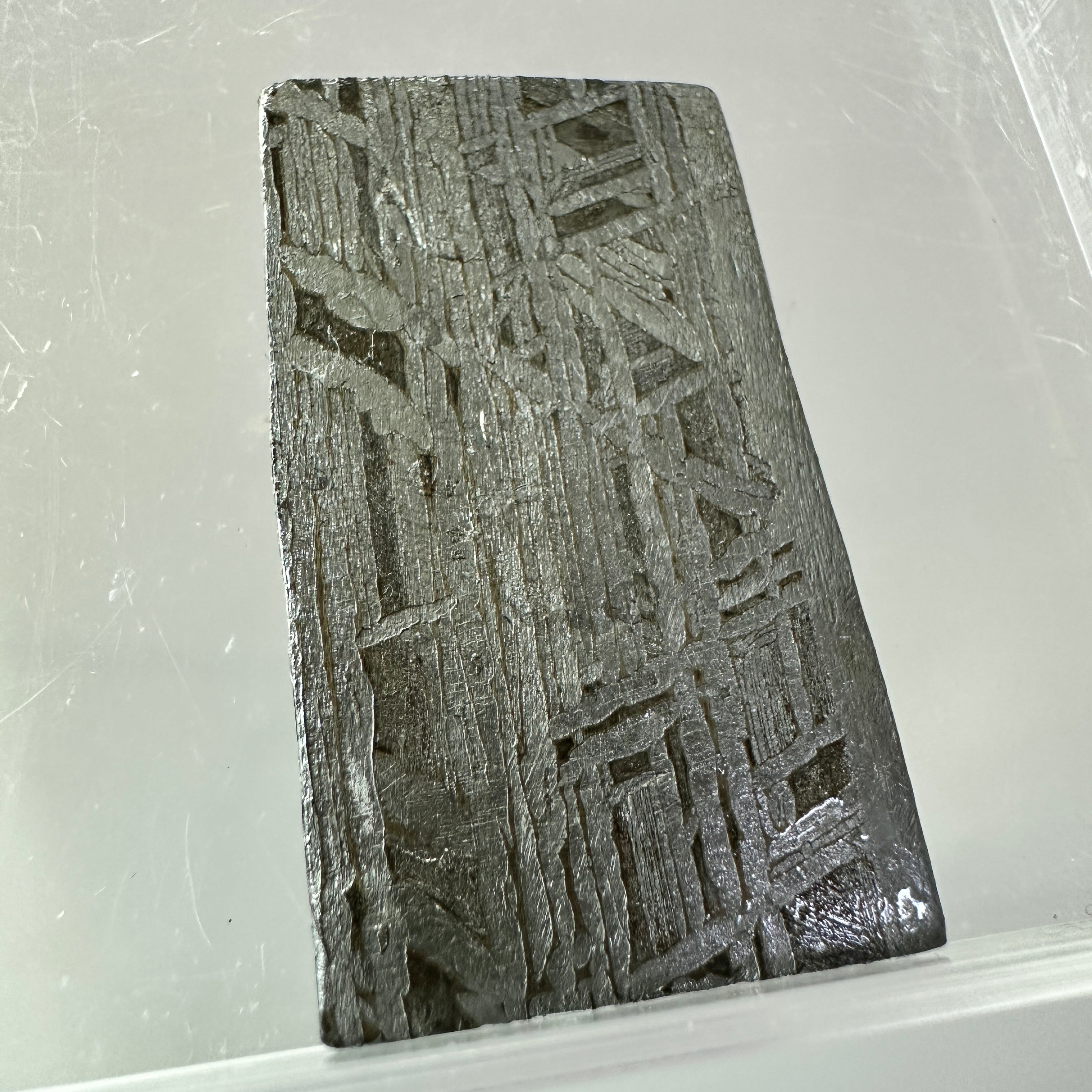 2PCS Aletai Iron Meteorite Slab Cut Slices Etched Cut Section 38g #T48