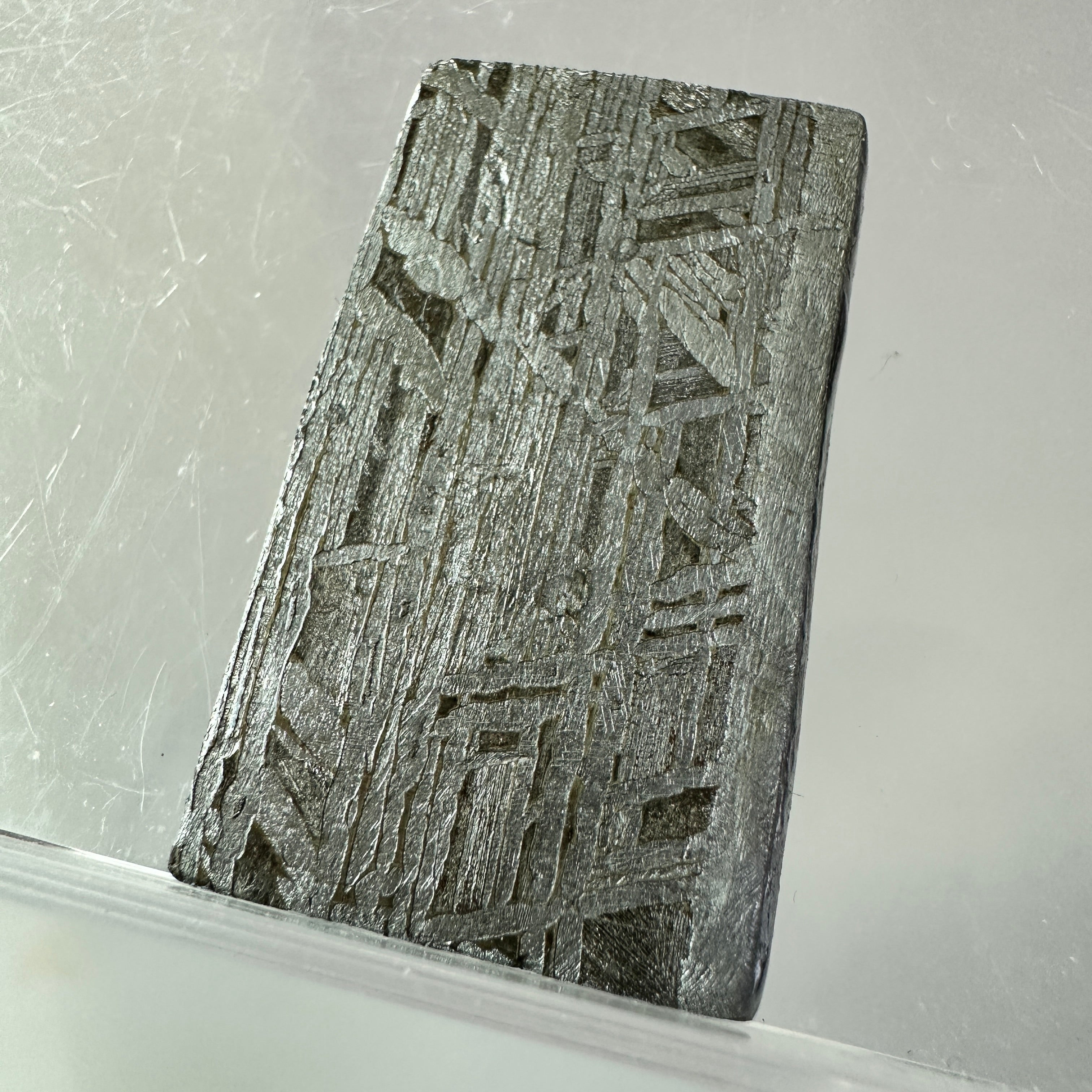 2PCS Aletai Iron Meteorite Slab Cut Slices Etched Cut Section 38g #T48