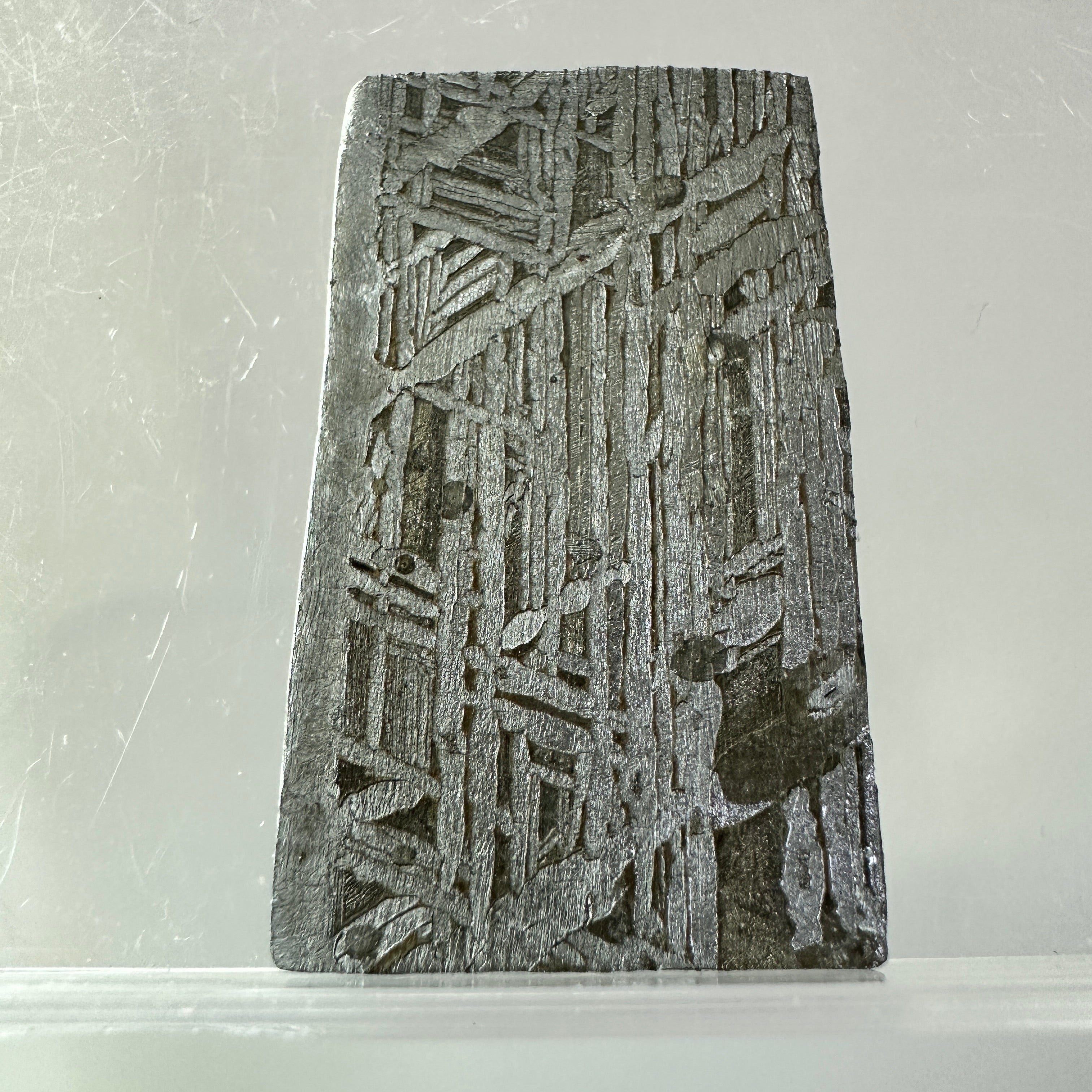 2PCS Aletai Iron Meteorite Slab Cut Slices Etched Cut Section 38g #T48