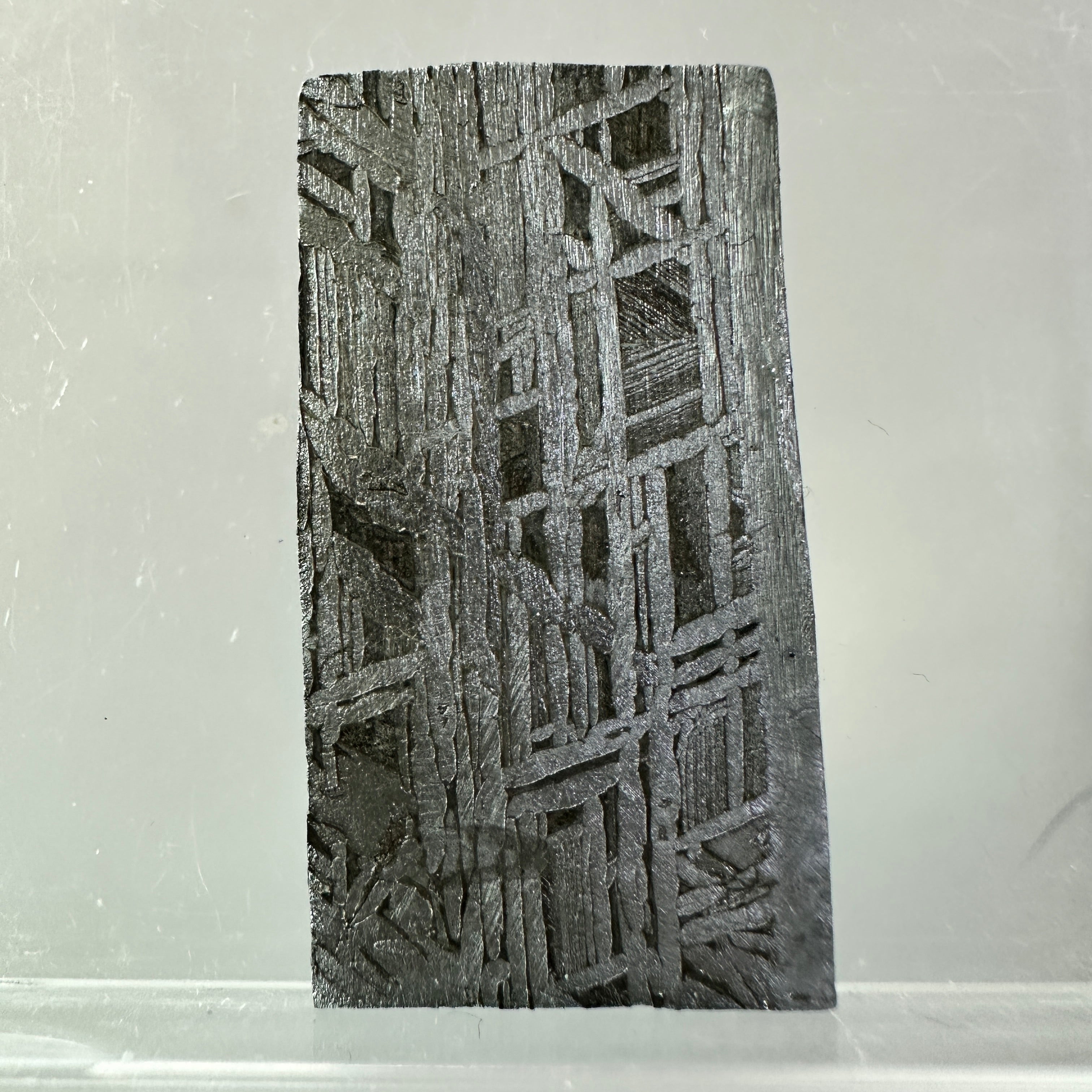 2PCS Aletai Iron Meteorite Slab Cut Slices Etched Cut Section 32g #T49