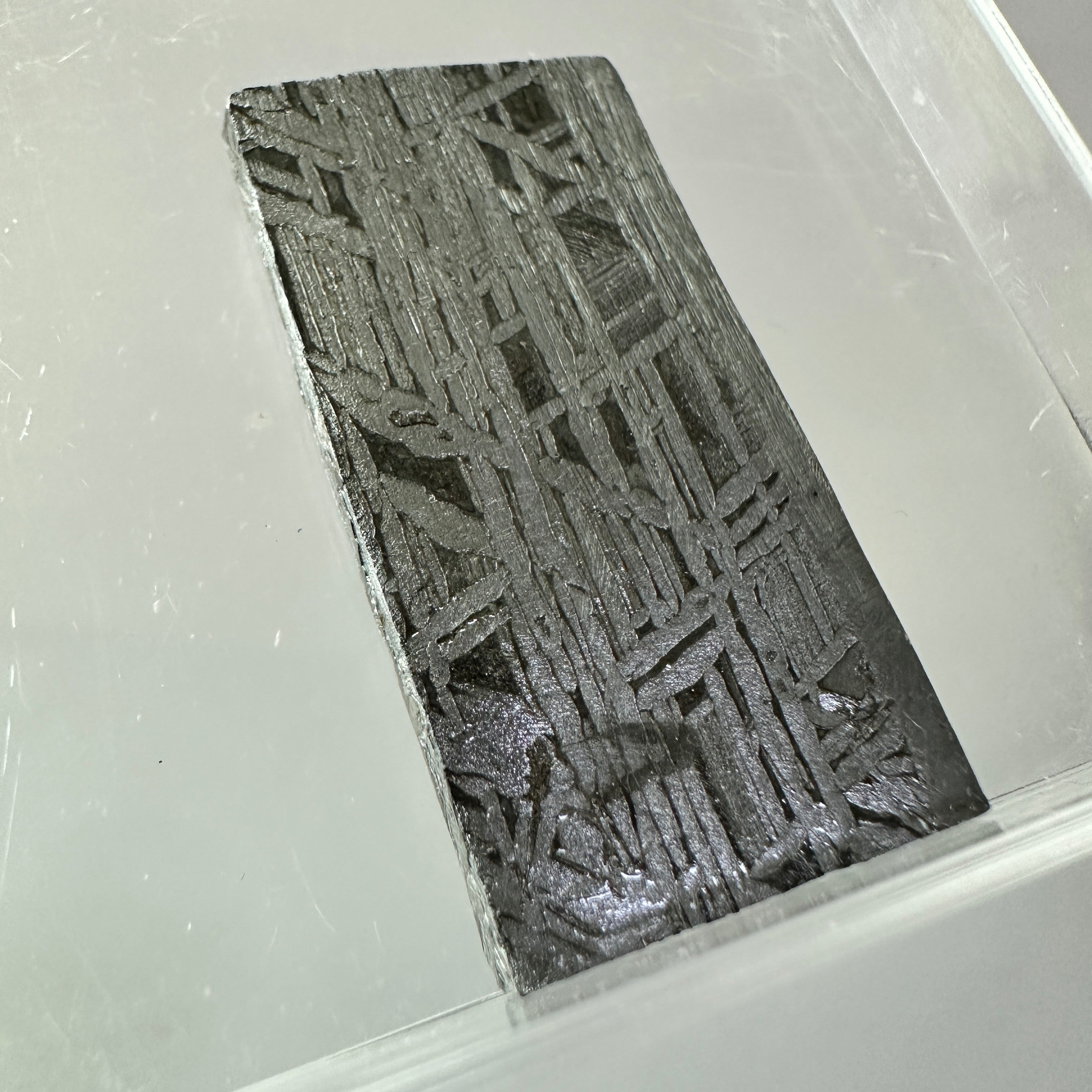 2PCS Aletai Iron Meteorite Slab Cut Slices Etched Cut Section 32g #T49