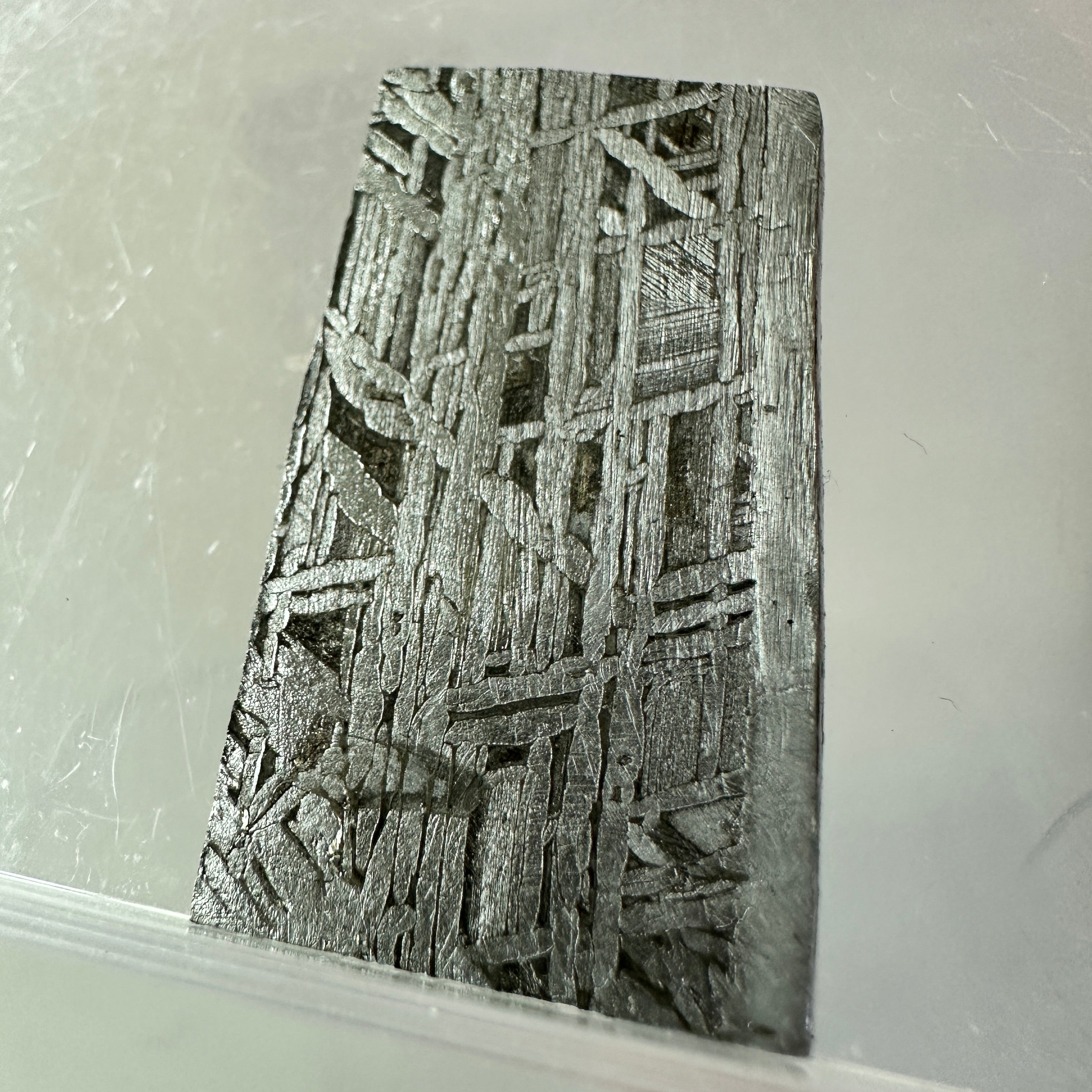 2PCS Aletai Iron Meteorite Slab Cut Slices Etched Cut Section 32g #T49