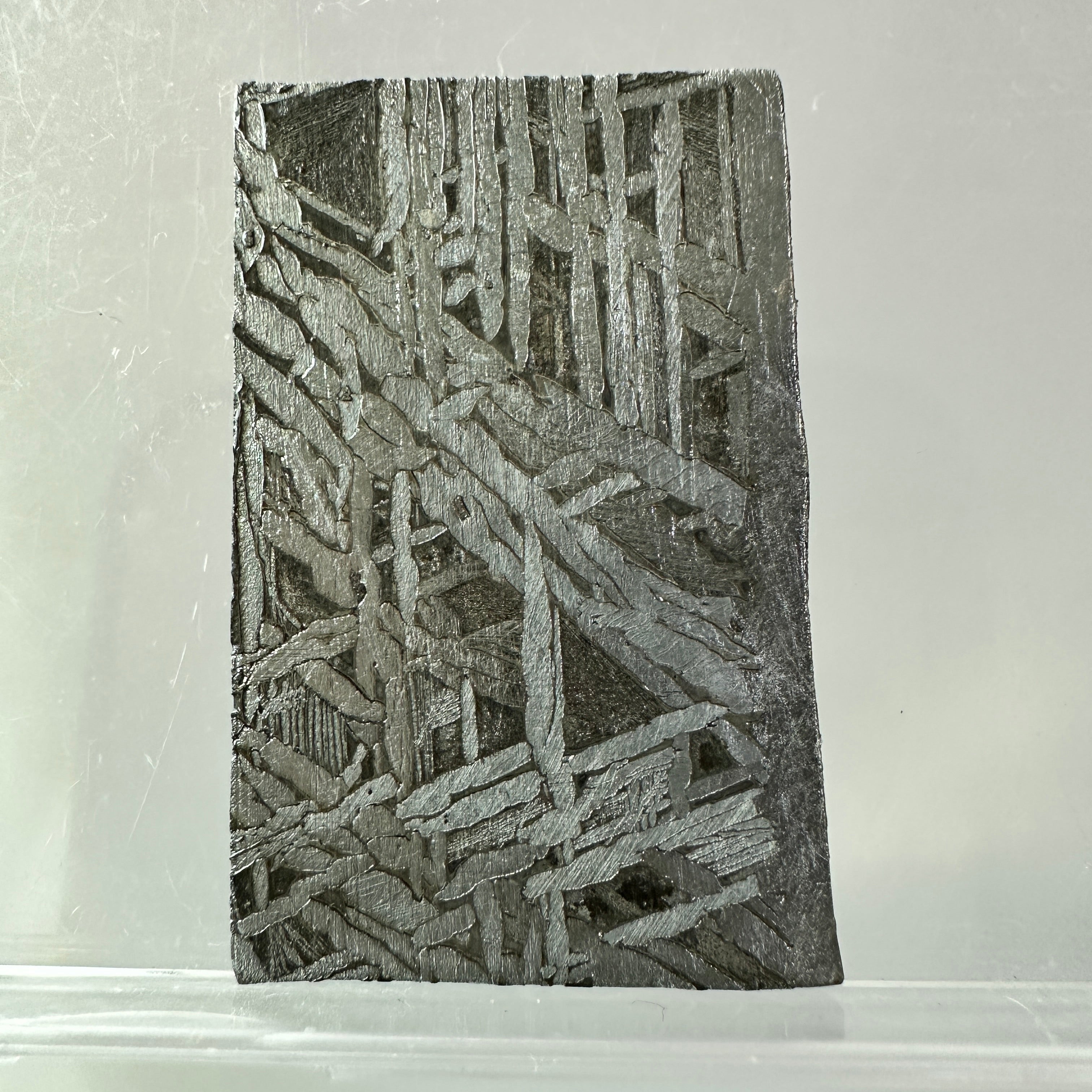 2PCS Aletai Iron Meteorite Slab Cut Slices Etched Cut Section 40g #T50