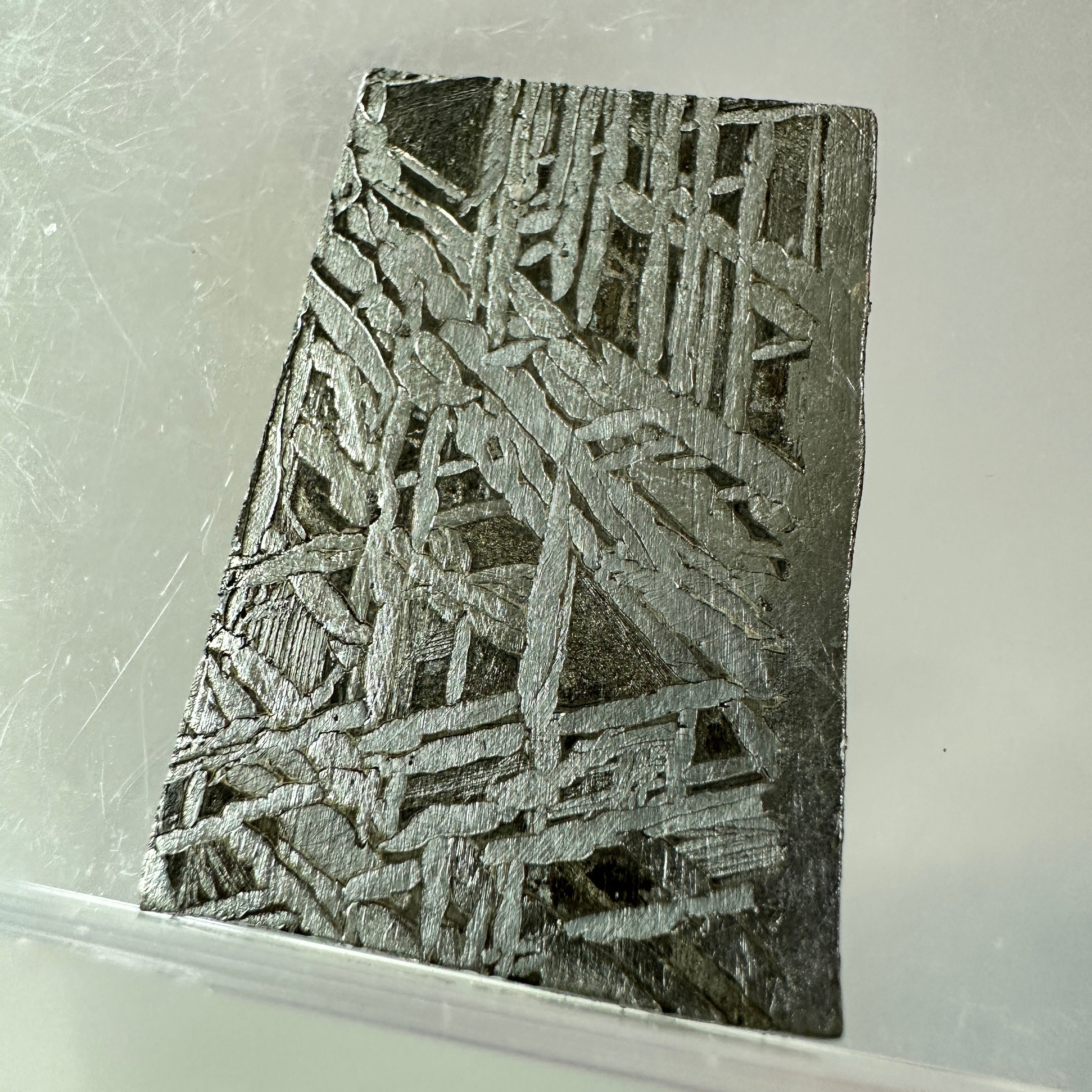 2PCS Aletai Iron Meteorite Slab Cut Slices Etched Cut Section 40g #T50