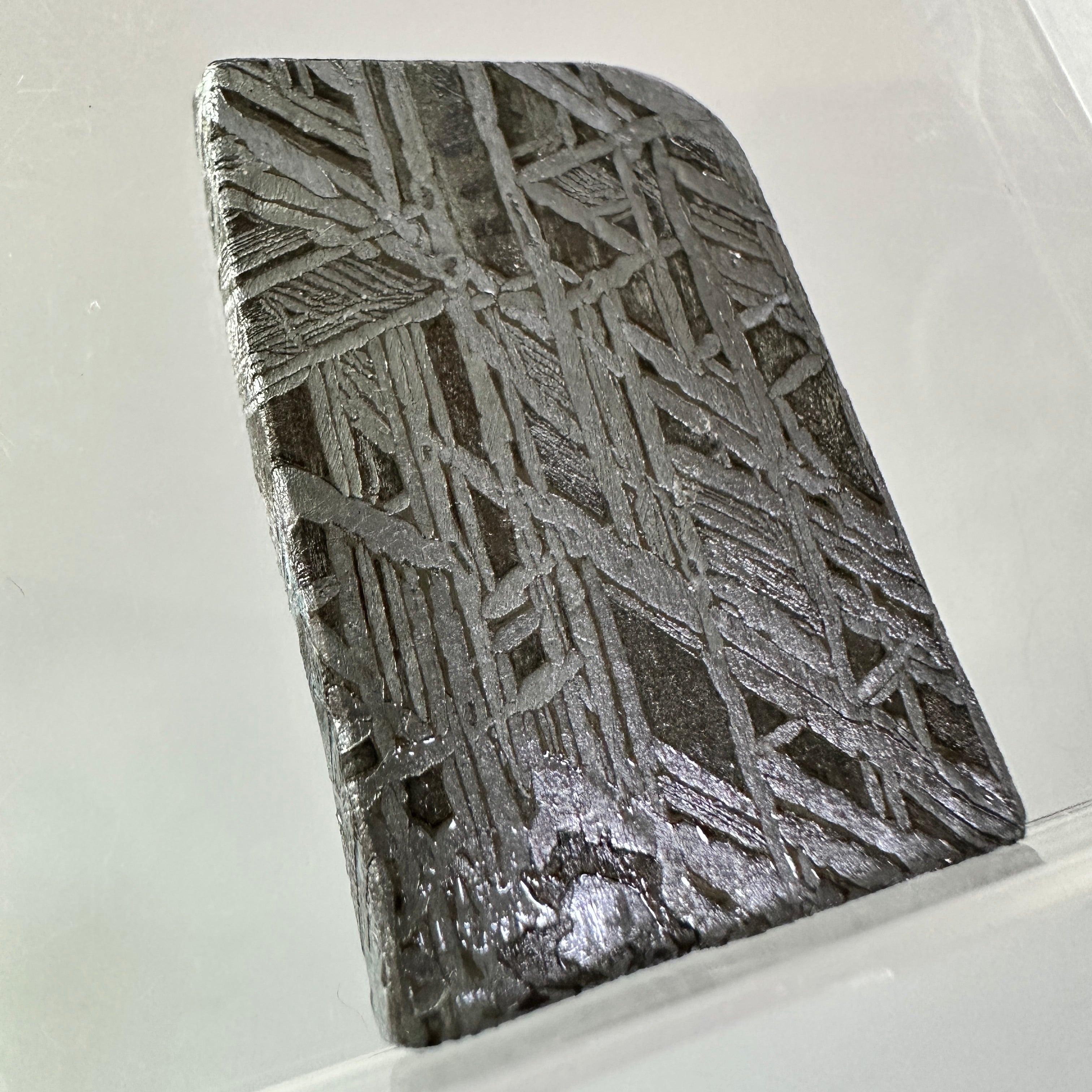 2PCS Aletai Iron Meteorite Slab Cut Slices Etched Cut Section 50g #T51