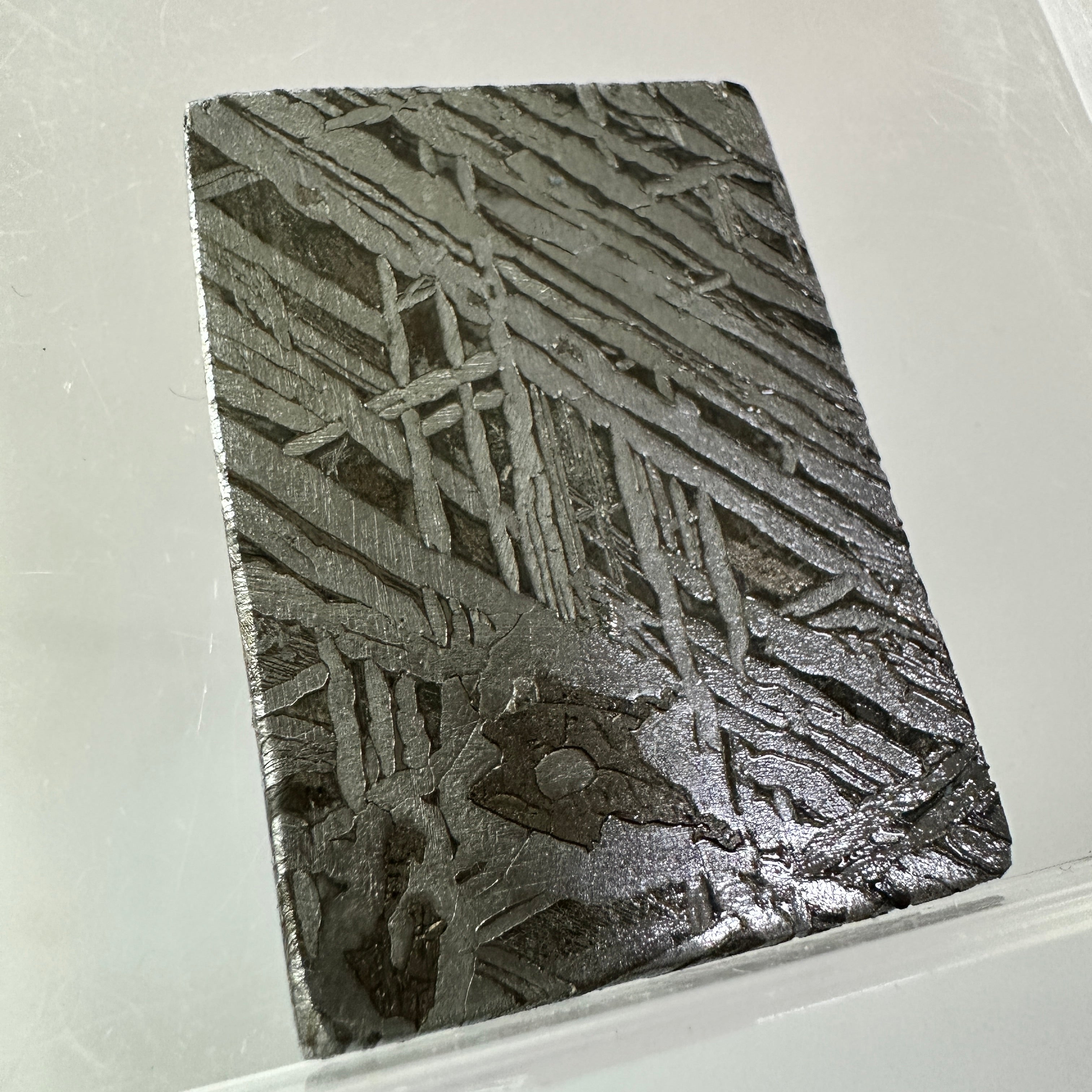 2PCS Aletai Iron Meteorite Slab Cut Slices Etched Cut Section 49g #T54