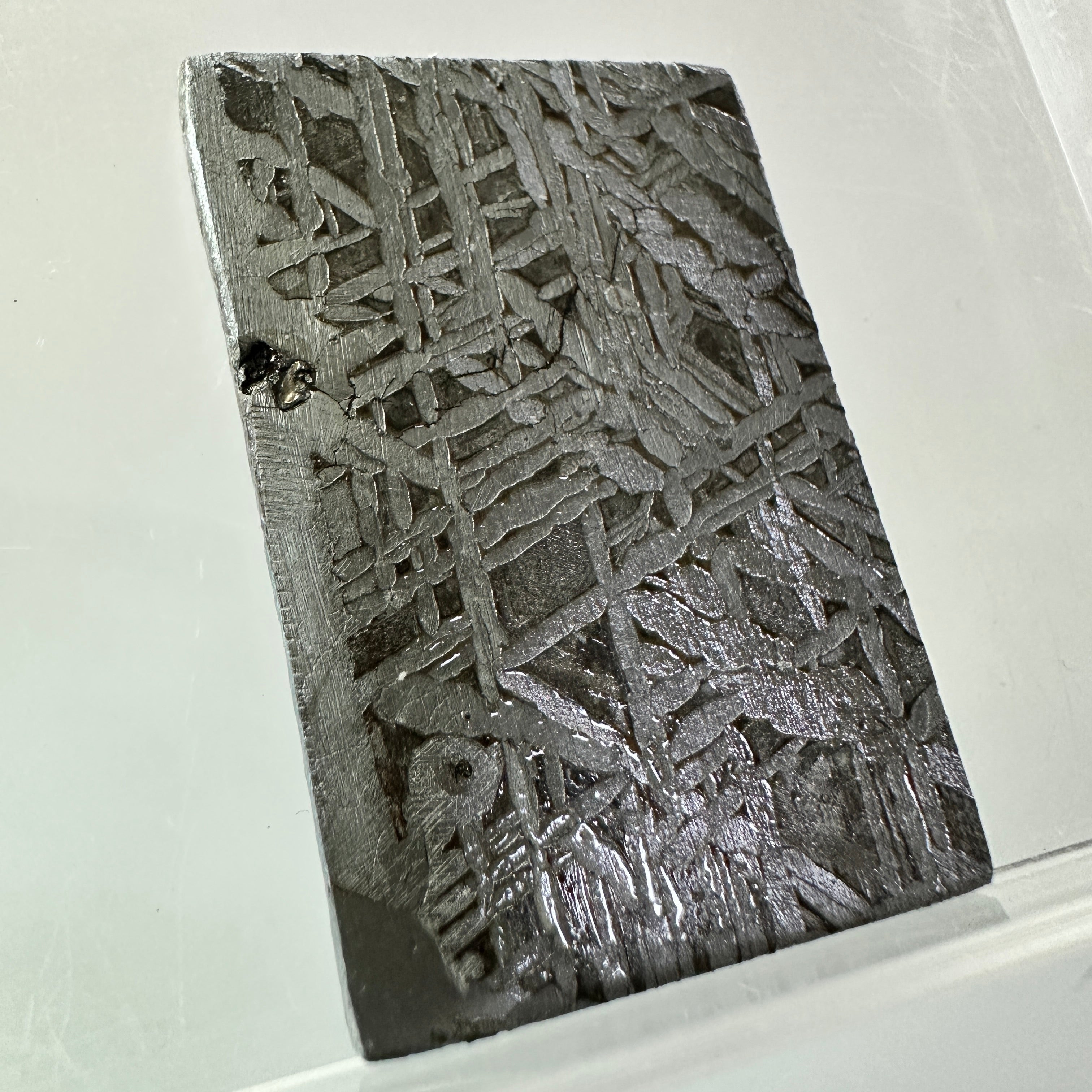 2PCS Aletai Iron Meteorite Slab Cut Slices Etched Cut Section 44g #T55