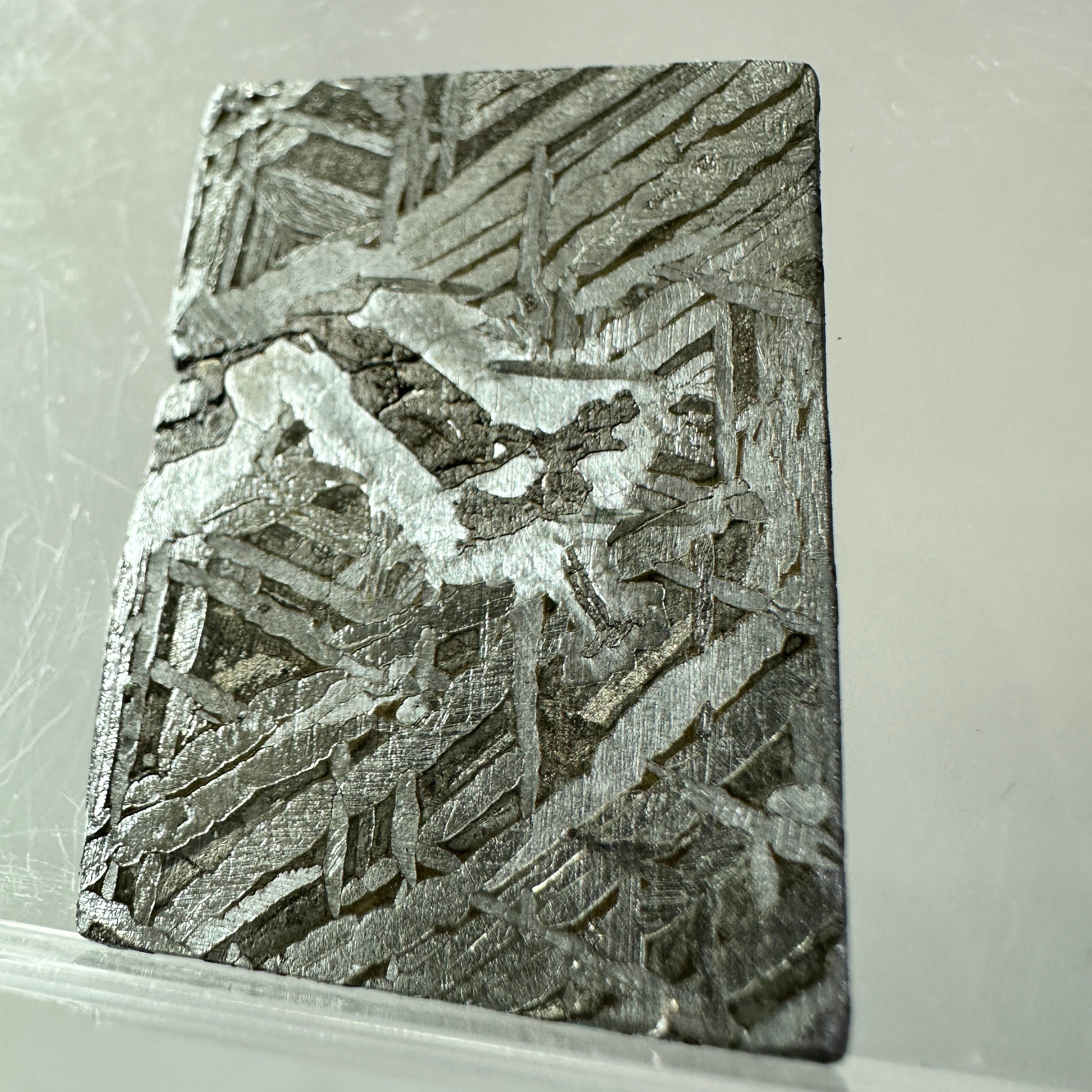 2PCS Aletai Iron Meteorite Slab Cut Slices Etched Cut Section 50g #T59