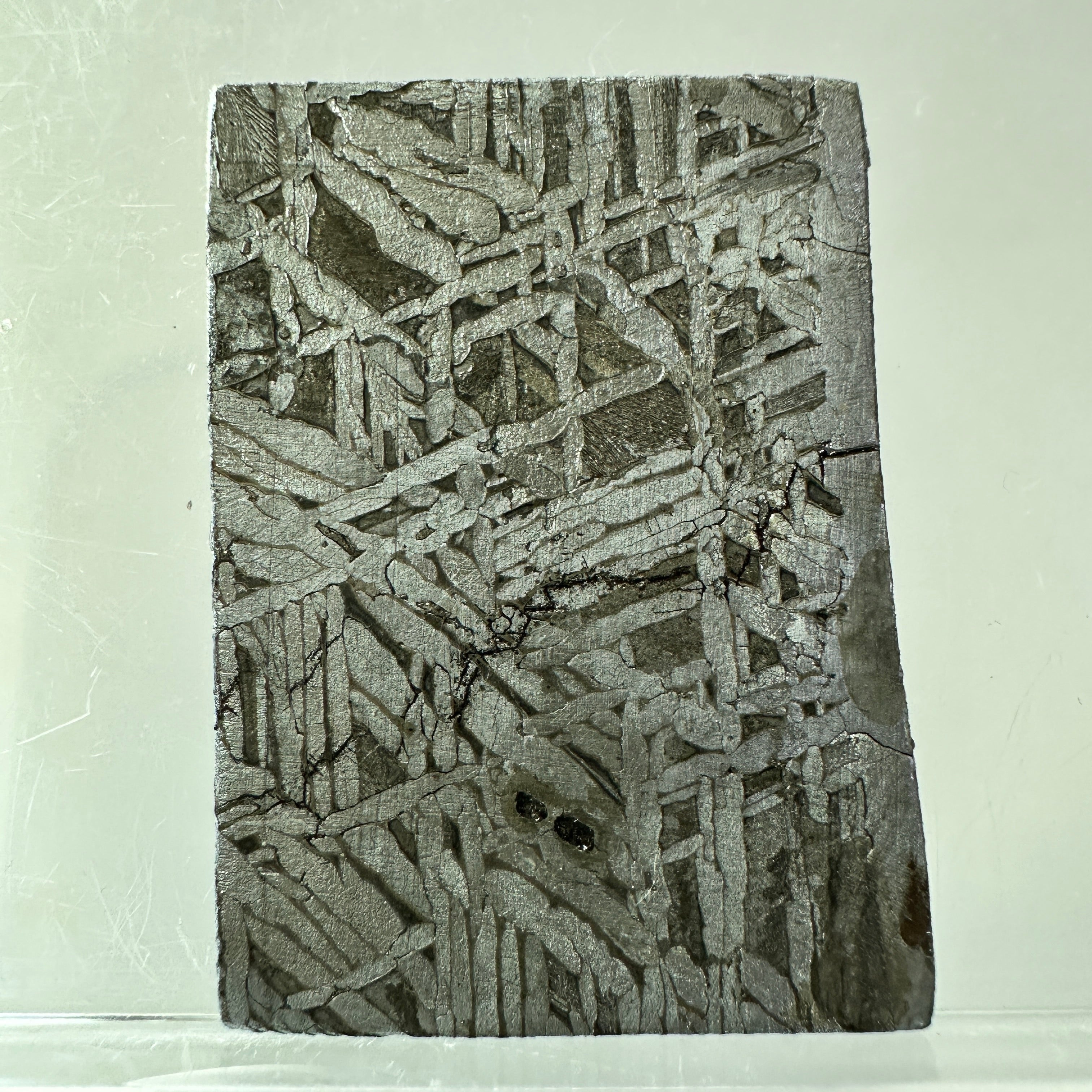 2PCS Aletai Iron Meteorite Slab Cut Slices Etched Cut Section 47g #T62